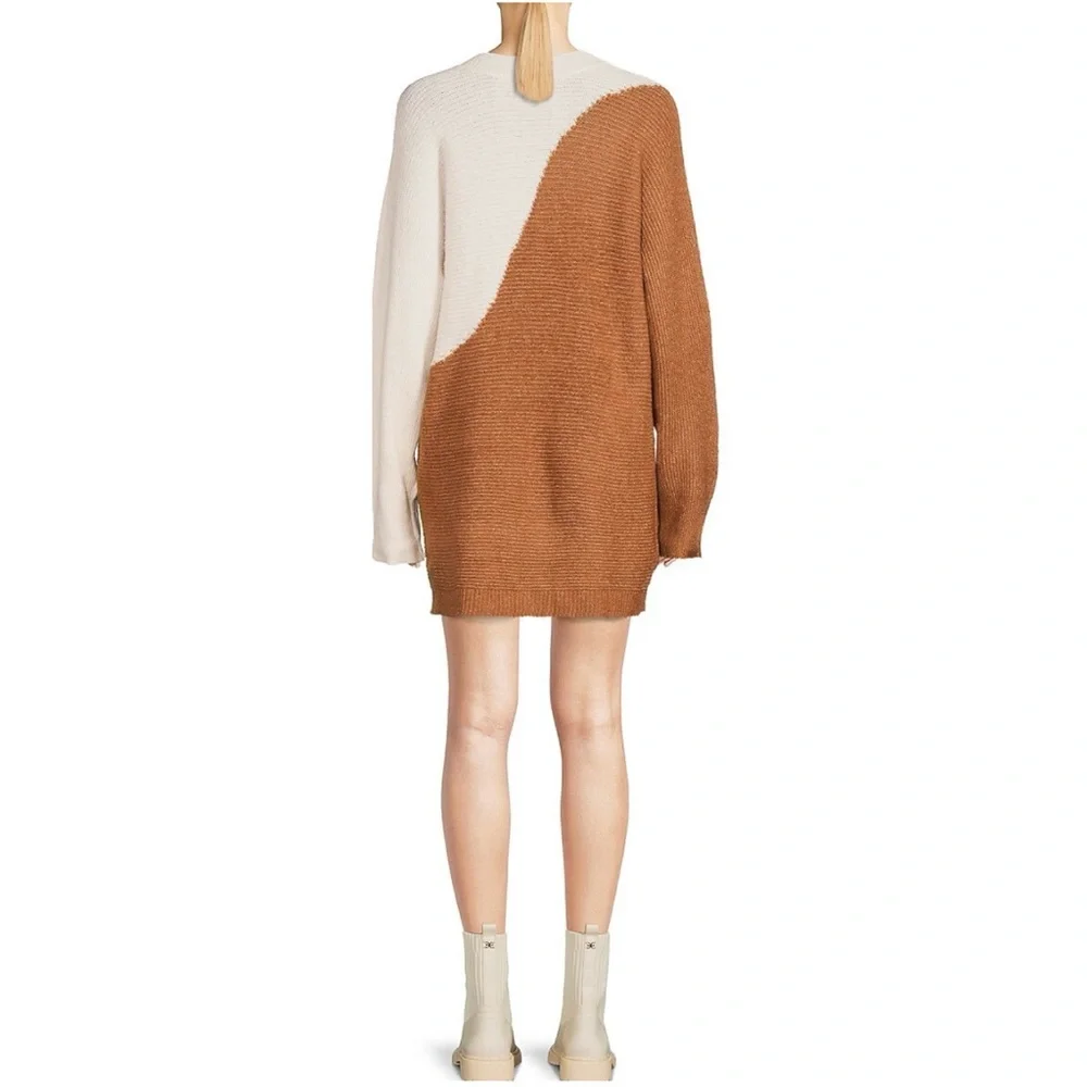 Anthro Blu Pepper Colorblock Sweater Dress - Picture 3 of 11